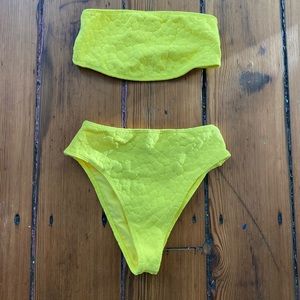 Frankies high waisted yellow bikini
